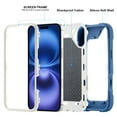thumbnail image 3 of Compatible with iPhone 16 Case, with 360° Rotate Ring Stand, Military Grade Drop Protection Full Body Rugged Heavy Duty Case 3 in 1 Protective Cover, Blue, 3 of 6