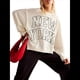 thumbnail image 1 of Camiseta con Gráfico de Números para Mujer, Sudadera de Larga con Cuello Redondo, Suéteres Extragrandes. Palabra M, 1 of 6