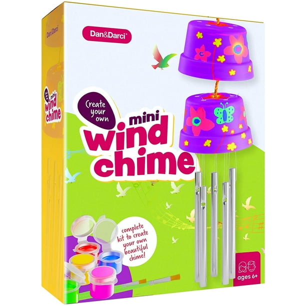 Create & Paint a Mini Wind Chime Making Kit - Arts and Crafts Gift for ...