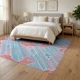 thumbnail image 3 of ODIKA 6'x9' Washable Area Rug Easy Care, Non-Shedding, Scale Whimsical Ocean Fish Ombre Mermaid Gradient Refined Structured for Queen Size Bedroom Under Bed Master Suite, 3 of 7