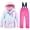 A, variant on Kids Tie-Dyed Ski Jacket Pants Suits Waterproof Windproof Snow Suit for Boys Girls Suspender Pants 2Pcs Sets