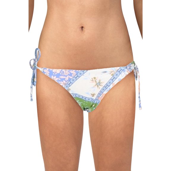 Raisins Womens Floral Side Tie Swim Bottom Separates Ivory M