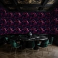 thumbnail image 5 of Peel and Stick Wallpaper Butterflies Rose Floral Dark Purple Wall Mural 23.6in x 9.8ft Self Adhesive Removable Wall Paper Renter Friendly Wallpaper for Nursery Bedroom Cabinets, 5 of 8