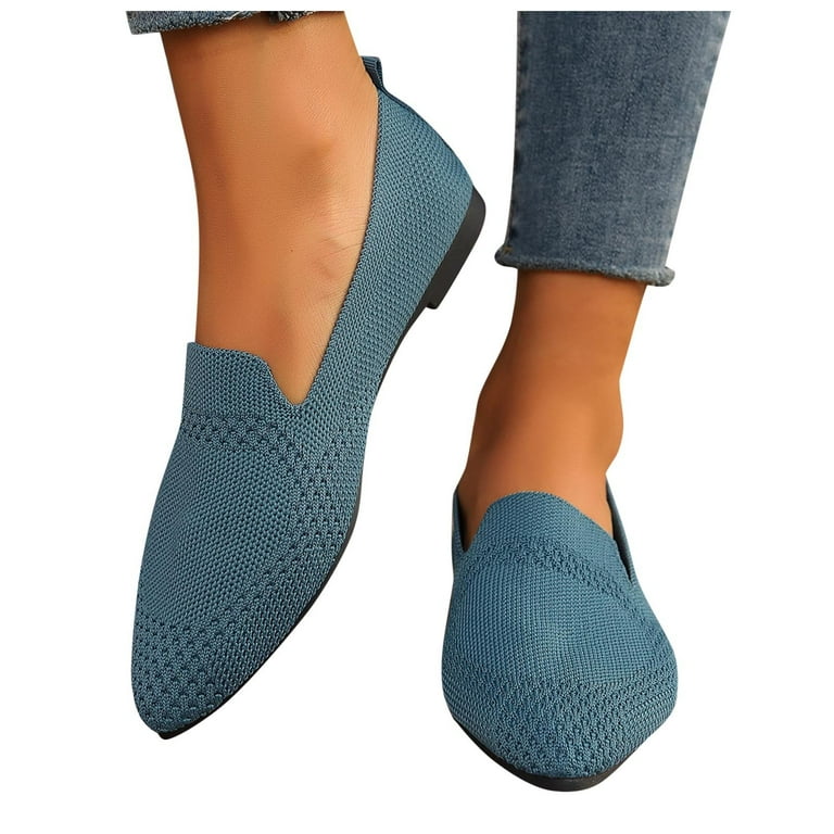 Caqnni Women's Flats Black Flats Shoes Pointed Toe Ballet Flats