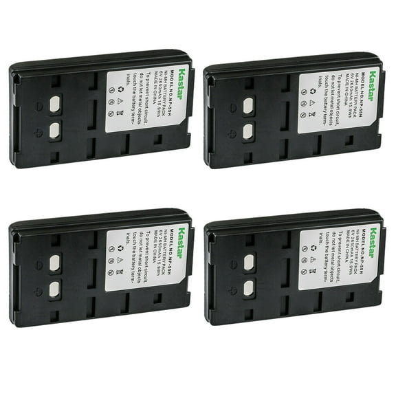 Kastar 4-Pack NP-55H 6.0V 2650mAh Ni-MH Battery Replacement for Sony NP-33 NP-55 NP-55H NP-66 NP-68 NP-77 NP-77H NP-78 NP-90 NP-98 NP-98H NP-99 Battery
