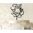 thumbnail image 1 of Fall In Love Wedding Cake Topper Personalized Matt Black Cake Topper Cake Decoration Option Available 6-7 Inches Wide, 1 of 1