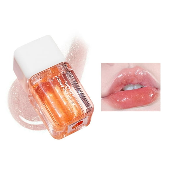 Lip Tint Lip Plumper Liquid Lipstick Hydrating Lip Gel Vitamin E Clear Rosehip Oil Bubble Gum Cherry Strawberry Lip Filler Hydrating 3ml Makeup Lipstick Lip Stain Lip Liner Rollback