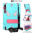 thumbnail image 2 of Decase Tablet Shell for Samsung Galaxy Tab S9 11 Inch 2023 Model (SM-X710/X716B/X718) S8 (X700/X706) Tab S7 (T870/T875),Hybrid Rugged Drop Proof Kid Friendly Cover with Stand & Strap,Mint+Rose, 2 of 6