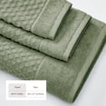 thumbnail image 4 of Great Bay Home Quick Dry Diamond Waffle 4 Piece Bath Towel Set, Eucalyptus, 4 of 7