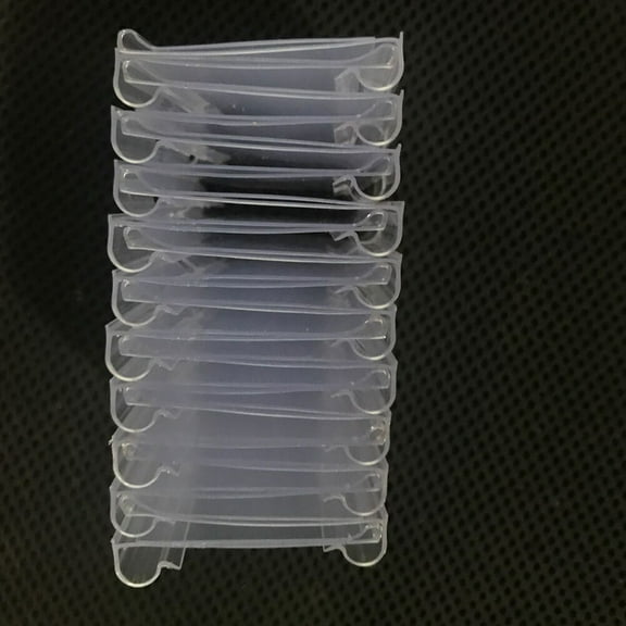 Melantax 10 Pack PVC Shelf Label Holder Price Tags High Quality Plastic Transparent Price Tags for Supermarket Mall Store
