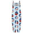 thumbnail image 5 of Zanarzt Toddler Girls 4th Of July Jumpsuit Toddler Baby 4th of July Outfit Girl Boy American Flag Overall Shorts Jumpsuit with Pocket Sky Blue,5-6 Years, 5 of 5