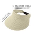 thumbnail image 5 of PRINxy Women's Roll-Up Wide Brim Straw Sun Visor Hat, Lightweight Portable UV Protection Hat for Summer Beach Hiking Activities Beige, 5 of 7