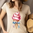 thumbnail image 4 of Sweet Summer Ice Cream Shirt – Cute Cone Design with Bow for Women & Girls, Royal, Size M, 4 of 6