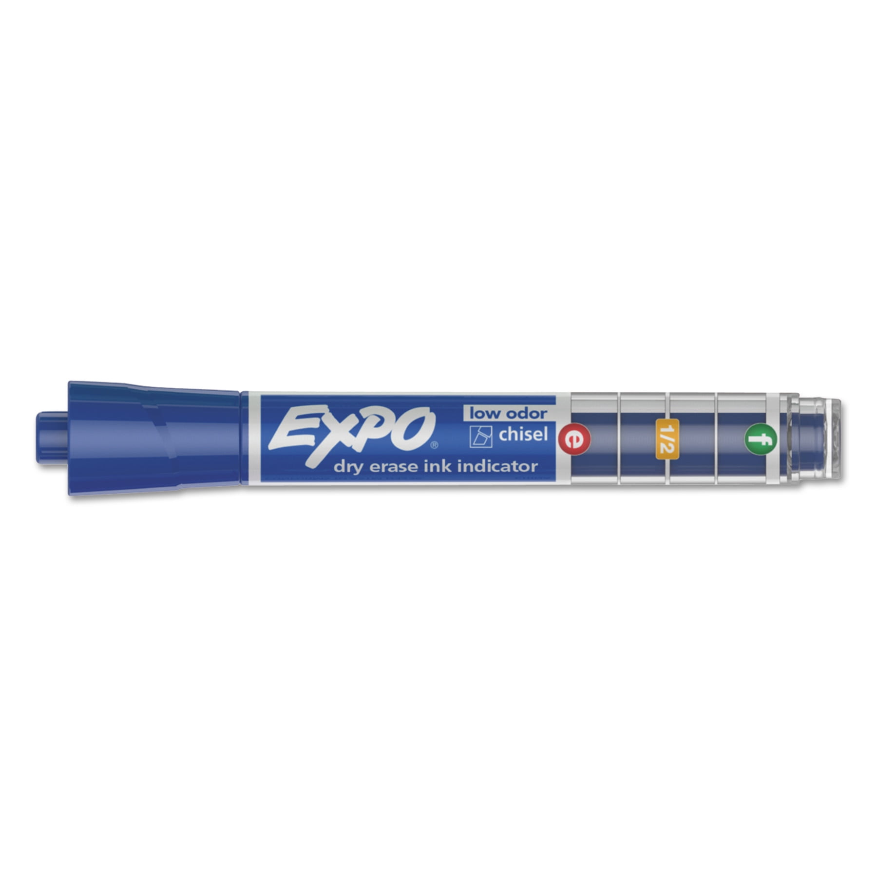EXPO Ink Indicator Dry Erase Marker, Chisel Tip, Blue, Dozen