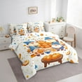 thumbnail image 4 of Feelyou Western Happy Hanukkah Twin Bedding Sets 7-Piece, Cartoon Funny Gnome Bedding Comforter Set, Chanukah Holiday Reversible Sheet Sets, Luxury Bedroom Decor, 4 of 8