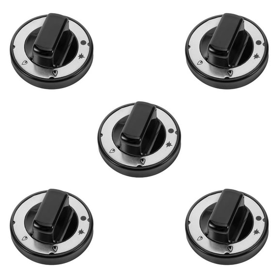 Masteelf 5pcs Replacement Grill Knob Grill Control Knob Grill Knob Burner Valve Knob Grill Control Knob Plastic Replacement Gas Grill Knob Replacement Stove Knob