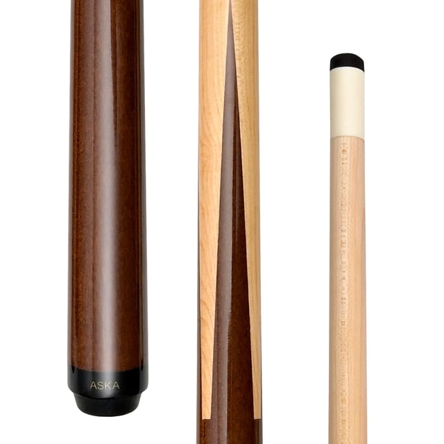 ASKA 42" Sneaky Pete Short Pool Cue - 13.5 oz Canadian Hard Rock Maple, 2-Piece Spliced Design, Wrapless for Tight Spaces