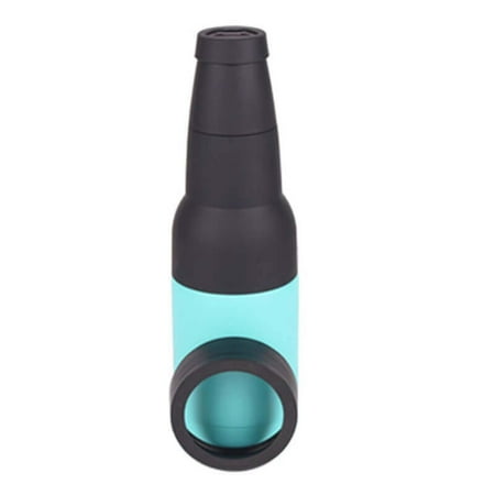 

pathside 3 in 1 Safety Manual Can Opener (Can Opener Smooth Edge) & Bottle Opener Stainless Steel Double Vacuum Cola Can Opener Sky Blue