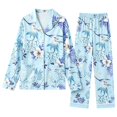 thumbnail image 4 of CQXIDFH Pajamas for Women Patterned Long Sleeve Pajama Set Button Down with Pockets Comfy Fall Sleepwear Soft Comfy Pj Sets, 4 of 4