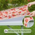 thumbnail image 6 of Strawberry Plants Fruit Flowe Square Fitted Tablecloth with Elastic Edge,Square Table Cover,Washable Elastic Table Cover for Home Kitchen Party Decor 36"x36", 6 of 6