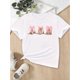 thumbnail image 1 of Girls' Summer Fashion Casual Bow Cowboy Boots Printed T-Shirt, Short Sleeve Round Neck Top With Trendy Graphic Design, 1 of 6