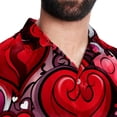 thumbnail image 5 of Valentine's Day Love Men's Short Sleeve Poplin Button Down Shirts - Casual Printed Summer Beach Tops for Men, 5 of 6
