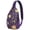 Ethereal Solar, variant on Fantasy Owl Night Sky Sling Backpack, Artistic Owl and Magical Moon Print Crossbody Bag with Hand-drawn Cartoon Bird Pattern