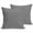 Gray, variant on Throw Pillow Covers 18x18 Inch Set of 2 Wine Red Linen Decorative Pillows Cushion Case Soft Square Pillowcases Farmhouse Pure Color Throw Pillows for Couch Sofa Bed Chair Home Decor