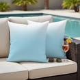 thumbnail image 2 of Outdoor Pillow Cover Gradient Color Blue White Ombre Set of 2 Waterproof Throw Pillowcases Colorful Decorative Patio Furniture Pillows for Couch Garden Indoor & Outdoor Use, 2 of 9