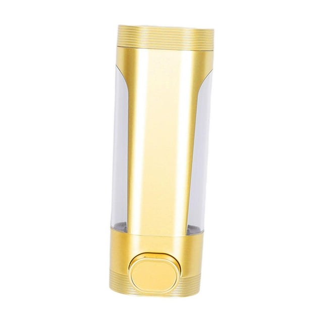 Siruishop Soap Dispenser Shampoo Container 400ml Manual Wall Mount Space Saving Hands Wash Liquid Hand Soap Dispenser for Kitchen Shower Gold