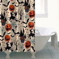 thumbnail image 4 of Classic Halloween Pattern Shower Curtain 84"x72" ,Bathroom Decorative Shower Curtains Set with 12 Hooks,Modern Waterproof Washable Shower Curtain, 4 of 6