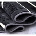 thumbnail image 5 of Handcraft Rugs-Modern Contemporary Brand New Area Rugs-Abstract Carpet with Wavy Swirls -Shed free Black/White/Gray/Ivory (2x 3 feet Doormat), 5 of 7