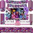 thumbnail image 2 of Decoración de fiesta de cumpleaños de monstruo alto, pancarta de globo, Decoración de Pastel, vajilla alta de monstruo, suministros para fiesta de Baby Shower, 2 of 5