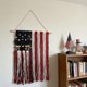 thumbnail image 4 of Macrame USA Bandera de pared con tapiz bohemio patriótico – Decoración artística tejida a mano, pancarta colgante interior, acento del hogar del 4 de julio del Día de la Independencia, 4 of 9