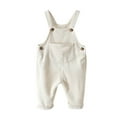 thumbnail image 2 of ATOGUTA Toddler Girl Overalls Size 0-4T Summer Sleeveless Rompers Casual Beach Playsuit Travel Vacation Outfits White, 2 of 5