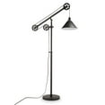 thumbnail image 4 of Evelyn&Zoe Descartes Pulley System Floor Lamp with Metal Shade, Blackened Bronze/Blackened Bronze, 4 of 12