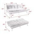 Futon Sofa Bed with Adjustable Backrest, Convertible Sleeper Sofa with