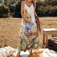 thumbnail image 2 of Easter Bunnies Rabbits Sleeveless Dress Women's Luxury Party Dress Birthday Dresses for Women, 2 of 7