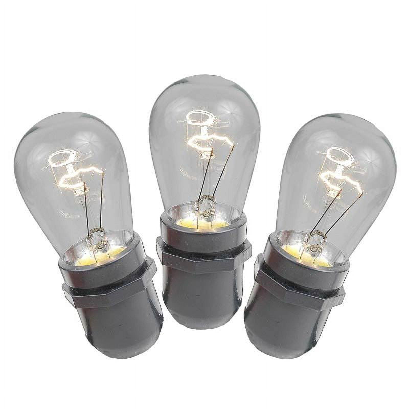 Novelty Lights Clear Incandescent Edison Outdoor String Lights with 25 Bulbs S14 Vintage Bulbs Black Wire 37.5 Feet