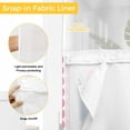 thumbnail image 3 of No Hook Rainbow Sunshine Shower Curtain with Snap in Liner Set, Rainy Cute Pink Border Waterproof Fabric Bathroom Curtains with See Through Top Window, Hotel Style Standard 72 x 72 Inch, 3 of 9