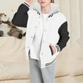 thumbnail image 2 of Lightweight Boys Jacket Boy Coat Child Boys Girls Autumn Spring Long Sleeved Color Block Baseball Hooded Coat Top Clothes, 2 of 6