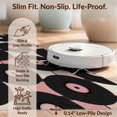 thumbnail image 6 of Design&I 2'x3' Washable Throw Rug Low Profile Daily Traffic Ready Accent Music Note Grid With Retro Cd Disc Checkered Design Vinyl Record for Hallway, Laundry Room, 6 of 7