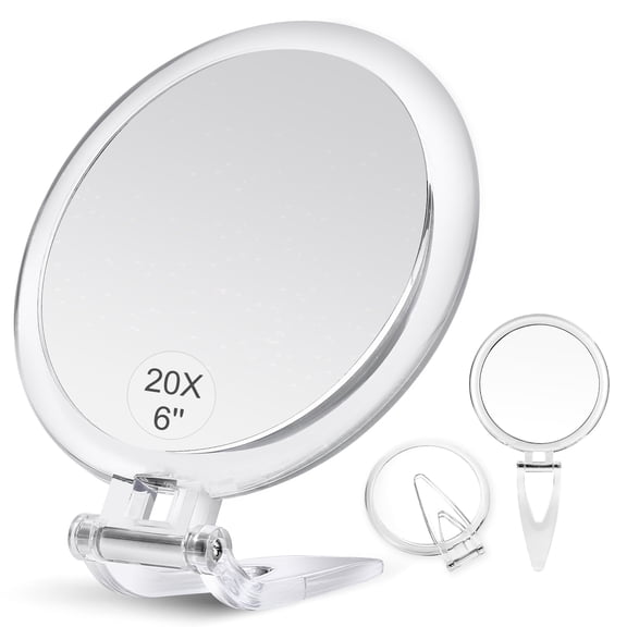 BBeauty Planet 6 Inch 20X Magnifying Mirror, Two Sided Mirror, 20X/1X Magnification