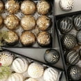 thumbnail image 3 of FlareFable 3" Retro Carving Christmas Tree Balls Hanging, Luxurious Christmas Tree Balls Decoration, Shatterproof Christmas Ball Tree Ornaments, Ball Bauble Home Decor & Christmas Decoration, 3 of 10