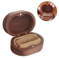 thumbnail image 1 of Caja de almacenamiento de anillos de nogal negro - Ovalada en blanco Ormromra, 1 of 4