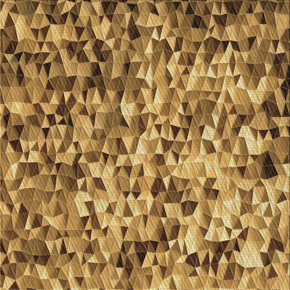 Ahgly Company Indoor Square Patterned Saddle Brown Area Rugs, 7' Square