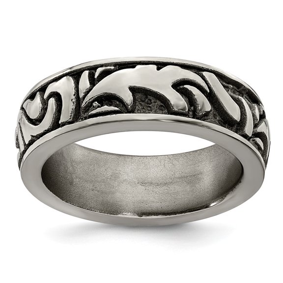 Edward Mirell Titanium Casted Design 7mm Band Size: 10; for Adults and Teens; for Women and Men