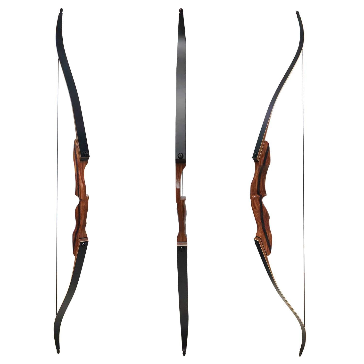 Clianle 62" Recurve Bow Set for Beginners, Teenagers, and Adults, Wooden Takedown Recurve Bow Package for Outdoor Hunting, Shooting Practice, or Competitive Shooting,40 Lbs