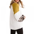 thumbnail image 4 of Haut d'Automne pour Femmes, T-shirt à Manches Longues, Couture Léopard, Mode Ample, 4 of 8