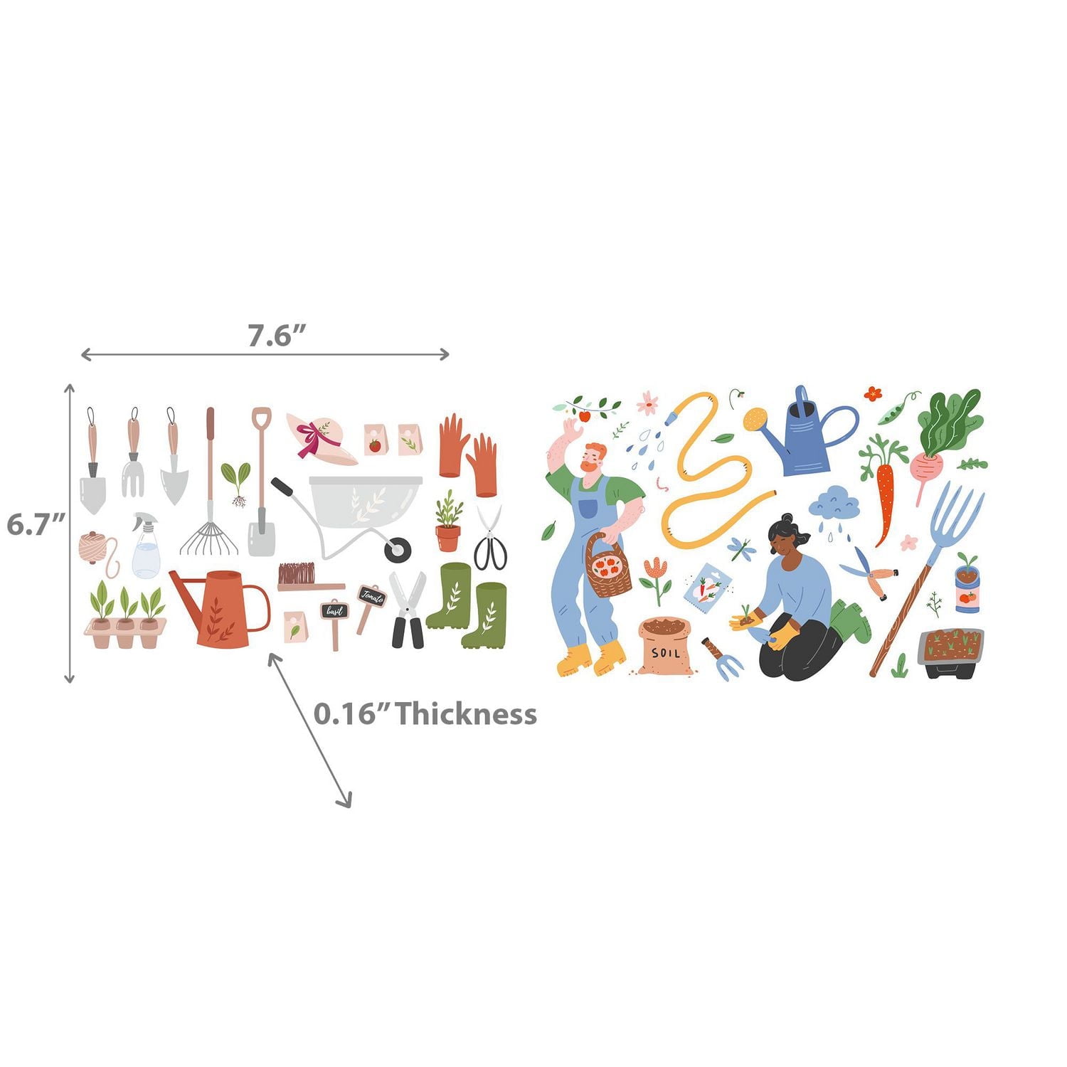 Outils De Jardinage En Tissu À Vaisselle Suédois Ensemble De 2